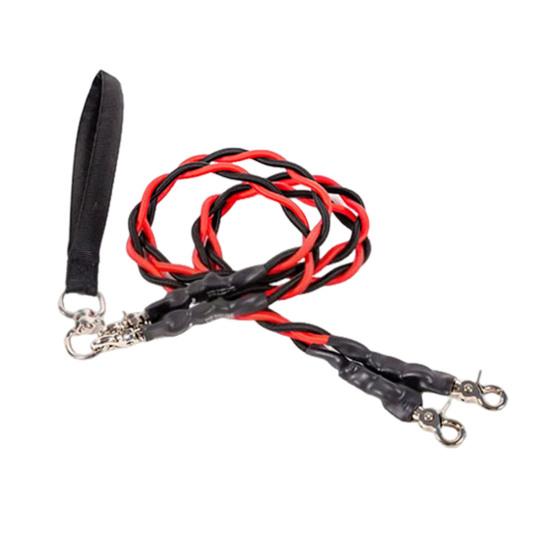 Double Bungee Dog Leash No-Tangle 360-degree Swivel Dual Dog Leash Dog Walking Training Lead Splitter for Medium Large Breeds