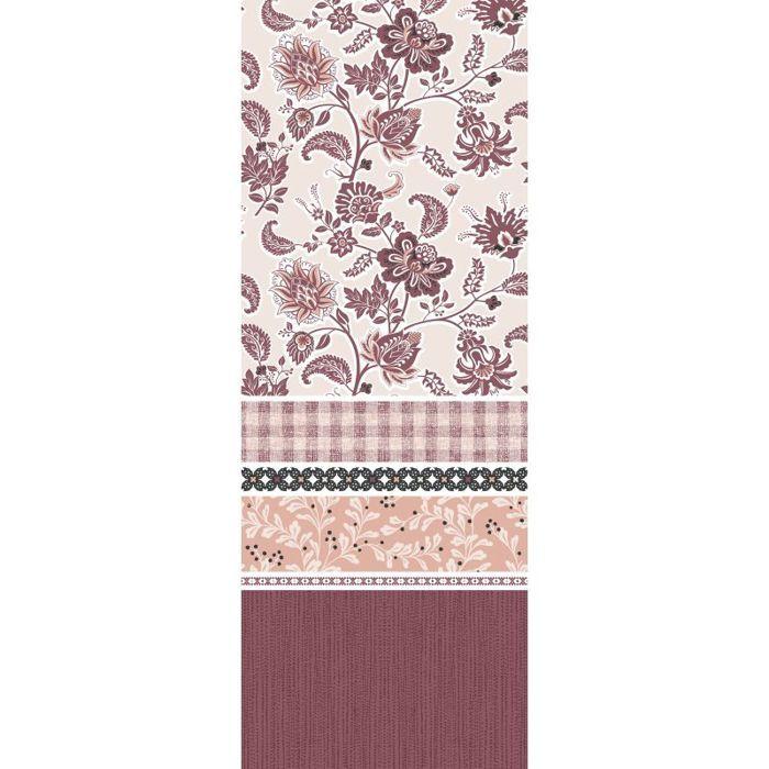 Complete Reversible Duvet Cover Pack for Bed 180 X 200 Cm "King Size" Burgundy Cashmere