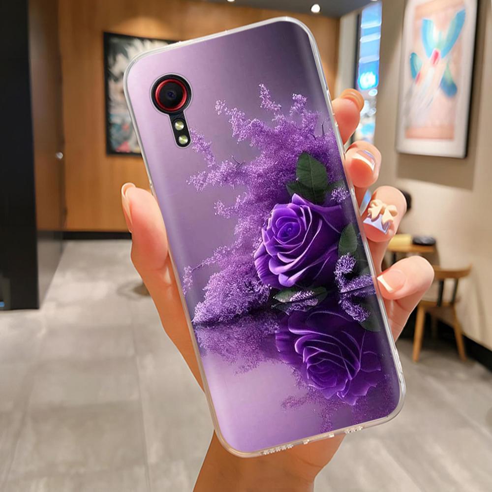 Мягкий силиконовый чехол для телефона Samsung Xcover 5 с мультяшными и цветочными узорами