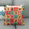 Christmas Cartoon Small Gift Package Digital Printing Short Plush Pillow Covers For Car Sofa Office Cushion Cover Home Goods