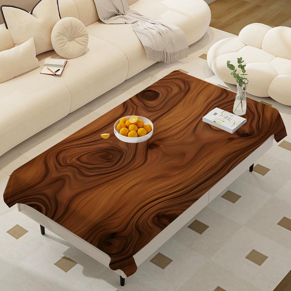 Красивые Деревянные Прямоугольные Скатерти Моющиеся Свадебная Вечеринка Кухня Обеденная Гостиная Украшение на День Рождения Стол