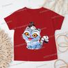 Cartoon Tiger Print KPop Demon Hunters T-shirt Boys Girls Funny Crewneck Casual Short Sleeve Anime Streetwear Korean Ulzzang Tee