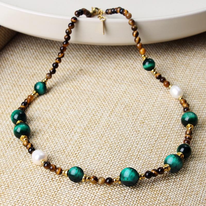 GemChic женские новые винтажные бусины из агата высокого качества ожерелье на ключицу этническая цепочка мода на день рождения рождественский подарок на ювелирные изделия