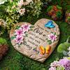 Memorial Garden Stone Resin Love Heart Shaped Stone Sympathy Gift Outdoor Memorial Ornament for Bereavement Loss of Loved One Condolence Gifts