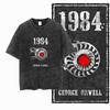 ZG STREETWEAR THEME Printed Cotton Acid Washed Exclusive Graphic Unisex T Shirt Cool Vintage Men Tshirts Big Size Tee for men