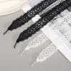 2.9CM Wide Fancy Lace Flat Shoelace For Sneakers Sweet Shoe Laces For Women Casual Shoestring Black White Shoe Accessorices