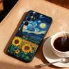 Чехол для телефона V-Van G-Gogh Звездная ночь Для Samsung S26,S25,24,23,22,30,21,10,9,Ultra,Plus,Lite,FE Мягкий черный чехол