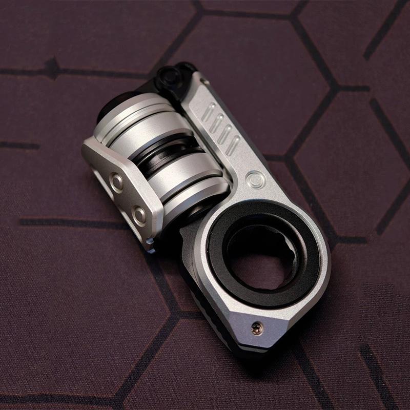 E Sinian Fidget Spinner Mechanical Ratchet Slider Push Egg Decompression Metal Fingertip Toy Fashion Adult Anxiety Relief Toys