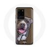 Case - Samsung - Galaxy S20 Ultra - Soft - Pitbull Dog - White and Gray