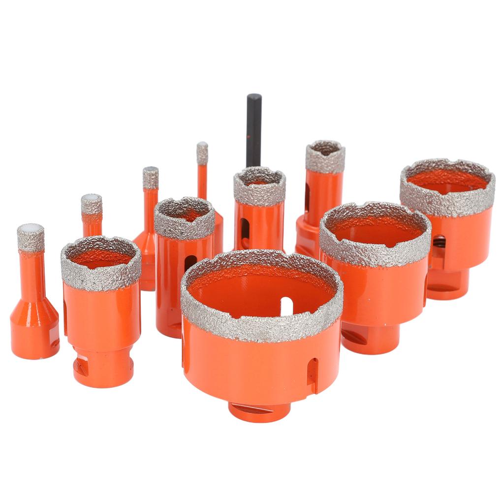 Комплект кольцевой пилы 68, 50, 45, 35, 28, 25, 20, 12, 10, 8, 6 мм, алмазный открыватель отверстий M14 с шестигранным хвостовиком для керамической плитки