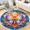 1pc Butterfly Mandala Artwork Chair Carpet for Office, Soft Flannel Throw Mat, Perfect for Office,Holiday Party Decoration Choice yy251113113