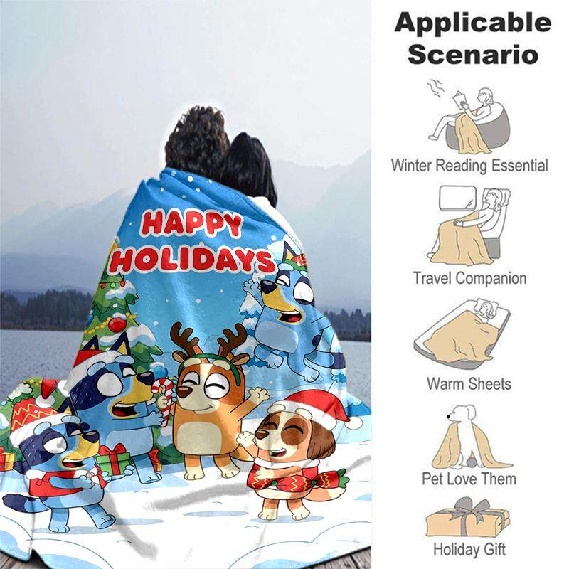 1Pc Happy Holiday Celebration Blanket Soft And Comfortable Casual Warm Camping Travel Christmas Halloween Gift M92149
