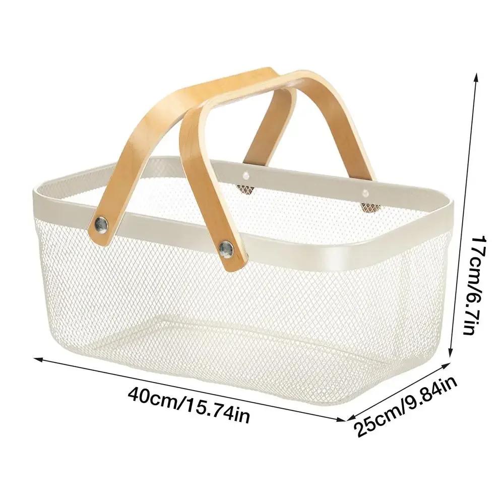 Сетчатая корзина для хранения, сетчатая проволочная корзина для хранения, органайзер, ящик 15,74x9,84x6,7 дюймов, прямоугольная корзина для овощей, корзина для фруктов, ящик для кухни