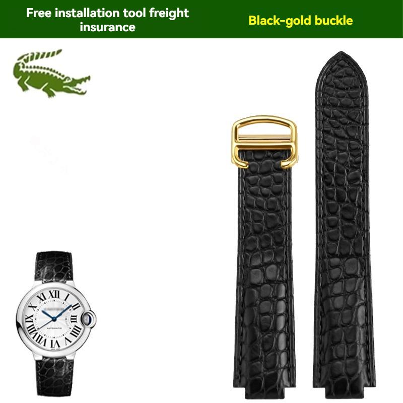 Ремешок для часов из кожи крокодила Для Cartier blue balloon WSBB0025 W69012Z4 14-8mm 16-8mm 18-11mm 20-12mm 22-14mm выпуклый ремешок