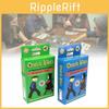 Захватывающая карточная игра Dutch Blitz для семейного веселья с красочными картами синего и зеленого цветов