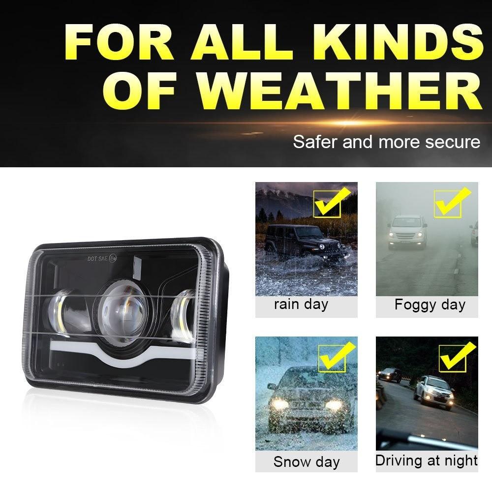 45W LED Headlights Turn Signal LED Headlamp Versatile Truck Headlight Assembly For ATV