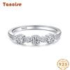 Tancise Classic 925 Sterling Silver  Zircon Ring Ladies Jewelry Wedding Promise Party Gift