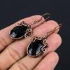 Black Onyx 999 Copper Wire Wrapped  Earrings, Handmade Gemstone Jewelry Earrings For Memorial Day