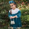 Бархатное платье-принцесса с длинным рукавом для девочек Happyology