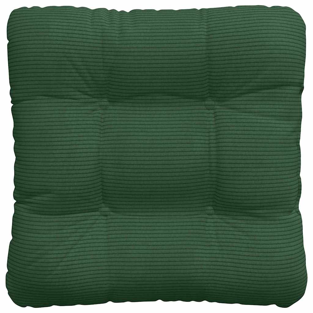 Seat Cushions 4 pcs Dark Green 40 x 40 cm Corduroy Fabric