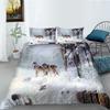 Animal Series Bedding Two Or Three-Piece Set Polyester Wolf 3D Digital Printing