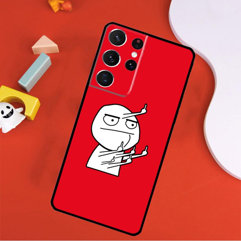 Смешной чехол для телефона с средним пальцем для Samsung Galaxy S25 Ultra S24 Ultra S9 S10 S20 S21 S22 S23 Plus S24 FE