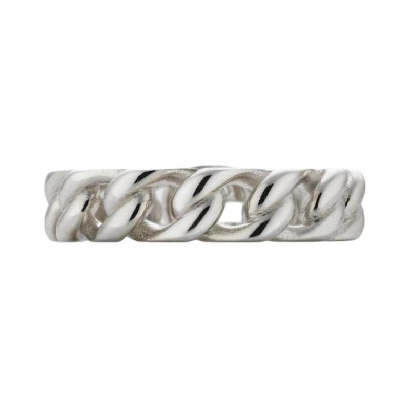 Gucci Interlocking double G logo 925 silver ring men's and women's couple style silver Silver 08