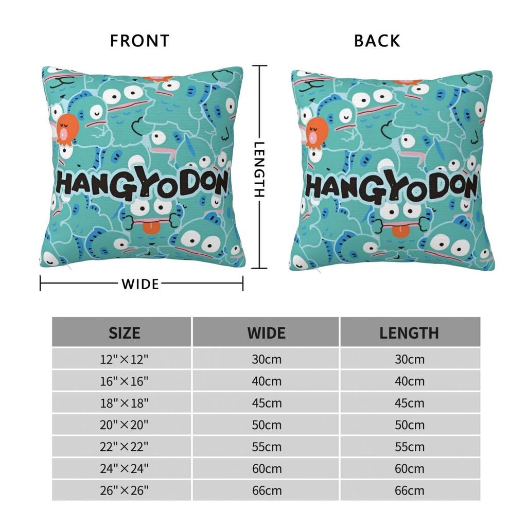 Cartoon Hangyodon Pillowcase Double-Sided Printing Polyester Cushion Cover Decor Pillow Case Cover Home Zippered 45*45Cm