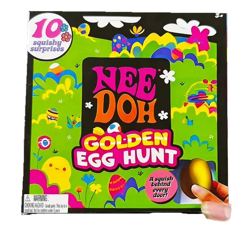 Новая игрушка-сюрприз Needoh Золотое Яйцо, Охота за Сокровищами, Блайнд Бокс, Антистресс, Сжимающаяся, Игрушка для Детской Пасхальной Вечеринки