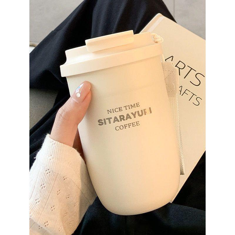 Large-Capacity Thermos Cup for Women, Good-Looking Ice Cup, Portable Car Coffee Cup, Outdoor Sports Water Bottle, Tea Cup