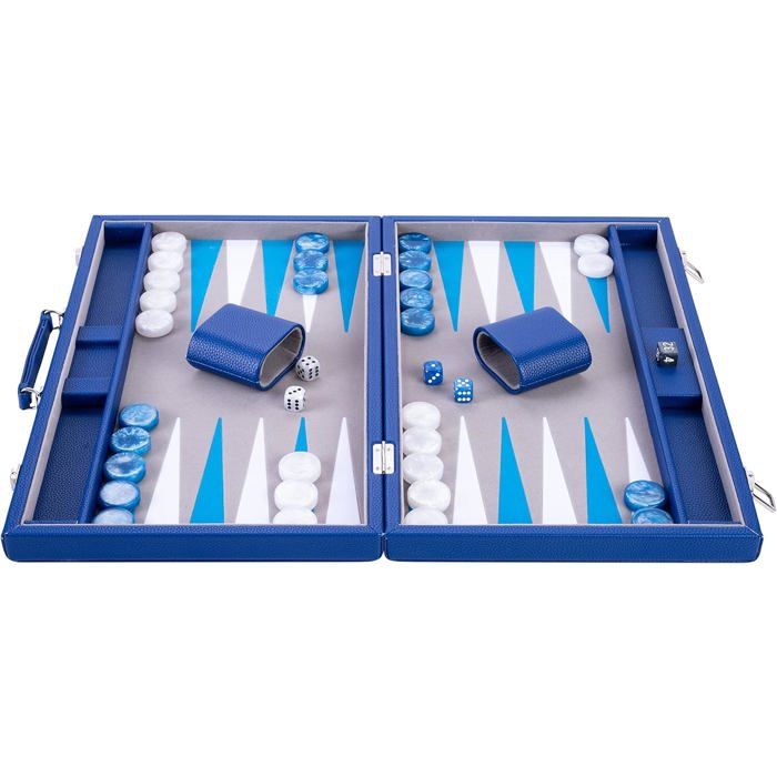 Роскошные нарды 18 дюймов - ENGELHART - инкрустация из фетра - перламутровые игральные кости и жетоны