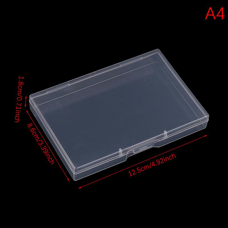Rectangular Transparent Plastic Box Translucent Dustproof Jewelry Storage Organizer Case Durable Strong Packing Container