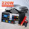 400A Battery High Power Fast Charger 12V/24V Automatic Car Intelligent Pulse Repair Charger LCD Display Self-Stop Battery Charge