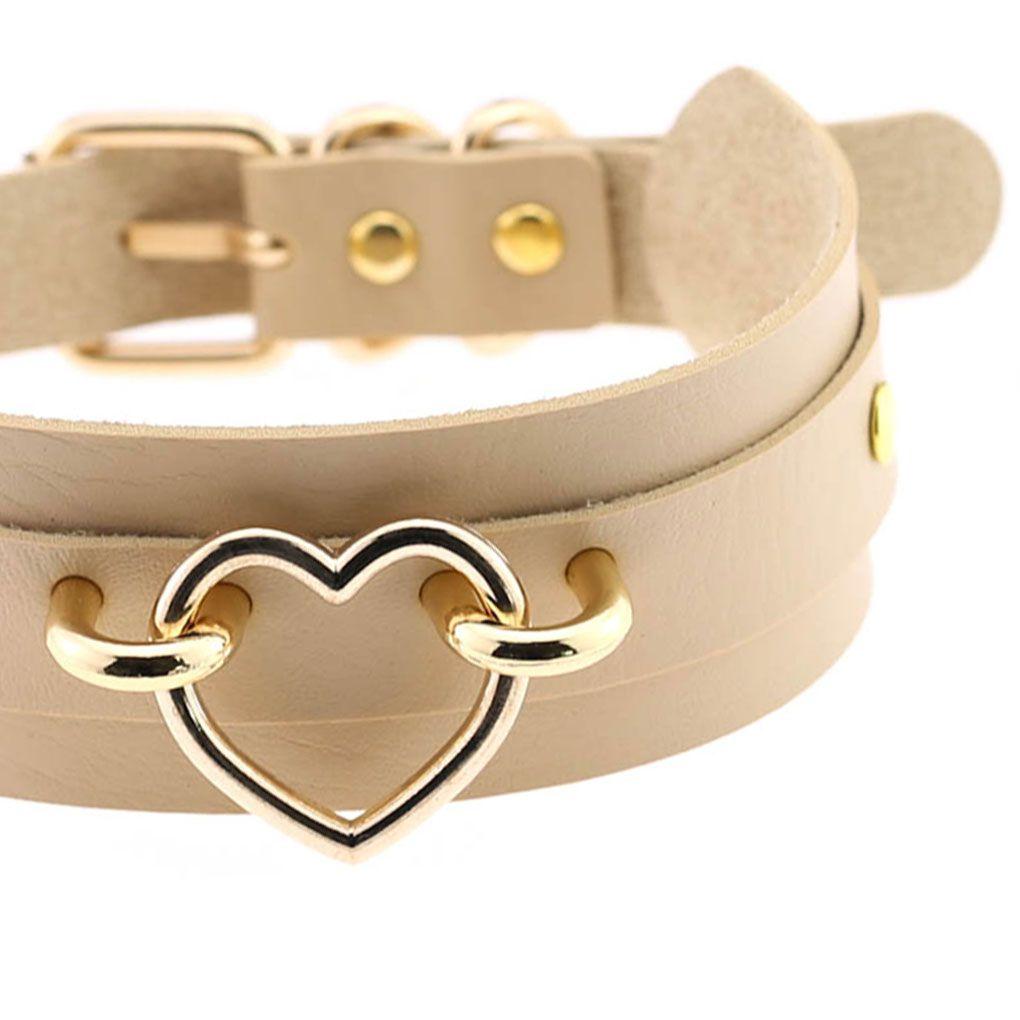 Женский Девушки Чокер Сердце Ожерелье Женский ПУ Кожаный Чокер Заявление Ожерелье Ювелирные Изделия Шейная Сбруя