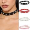 Eco-friendly PU Leather Multi-rivet Punk Metal Rock Harajuku Collar Couple Necklace Collarbone Chain Bracelet