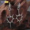 2pcs Punk Rock Hollow Thorns Love Heart Pendant Hoop Earrings for Women Men, Lover Fashion Cool Rivets Spike Earings Jewelry