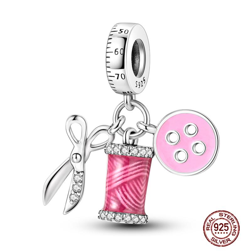 Ежедневные статьи Медные розовые парфюмерные шармы Камера Гантель Смарт-часы Бусины Подходят для оригинальных браслетов DIY Ювелирный подарок