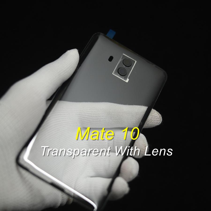 Прозрачное стекло для Huawei Mate 10 20 30 Pro, задняя дверь с аккумулятором и объективом камеры