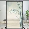 Китайский стиль бамбуковый пейзаж приватная оконная пленка бамбуковое искусство витражная пленка матовое окно статическое прилипание стеклянные наклейки