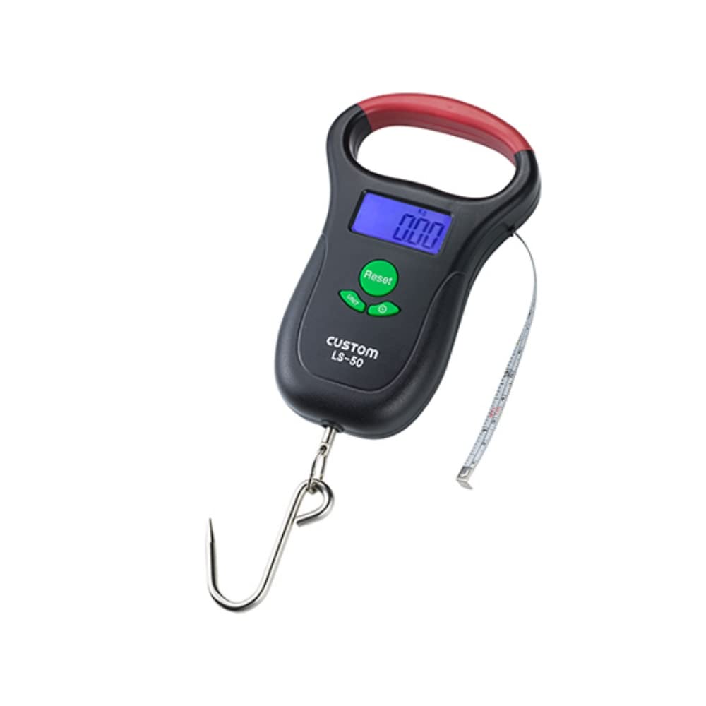 CUSTOM Waterproof Hanging Scale 50kg 80cm Measurer LCD Backlight Function Thermometer Function Built-in LS-50