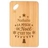 Planche À Découper - PLANETEE - Nathalie Magie De Noël Sapin - Bambou Gravé - Plateau Apéro - Motif Noël
