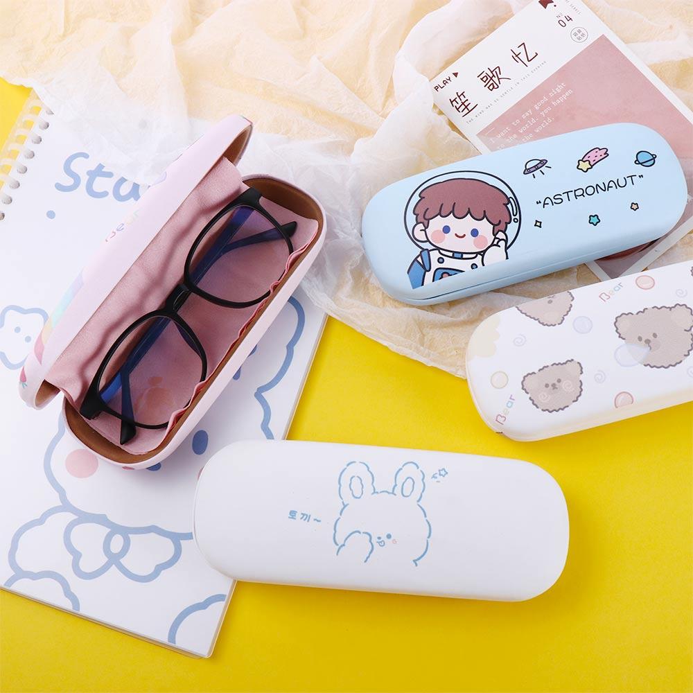 Leather Women Cartoon Eyewear Bag Spectacle Case Glasses Box Reading Glasses Case Eyeglass Hard Box