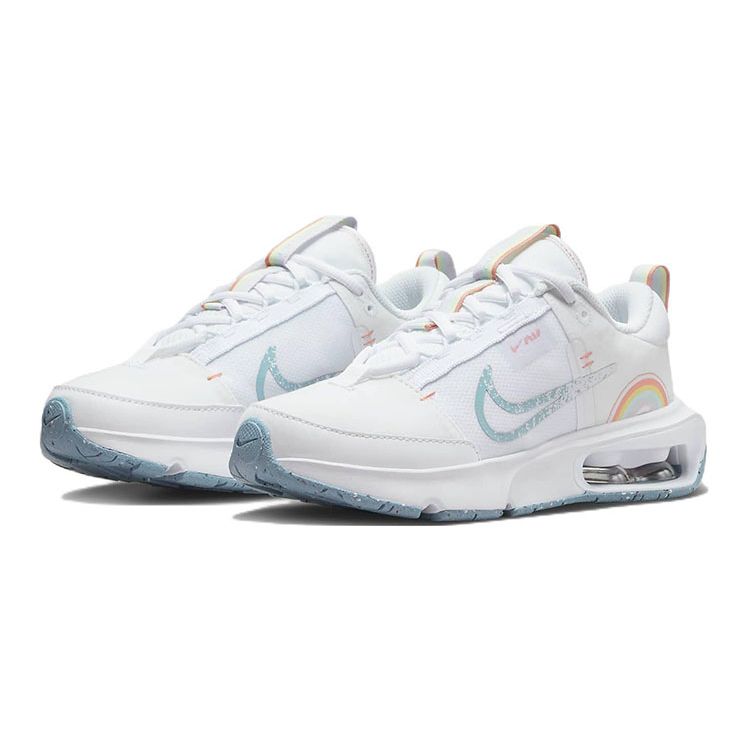 Nike Air Max Interlock SE GS белые потертые синие детские кроссовки Crimson-Bliss Aura DM1211-100