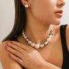 Large Beads Short Necklace Choker Punk Temperament Imitation Pearl Collar