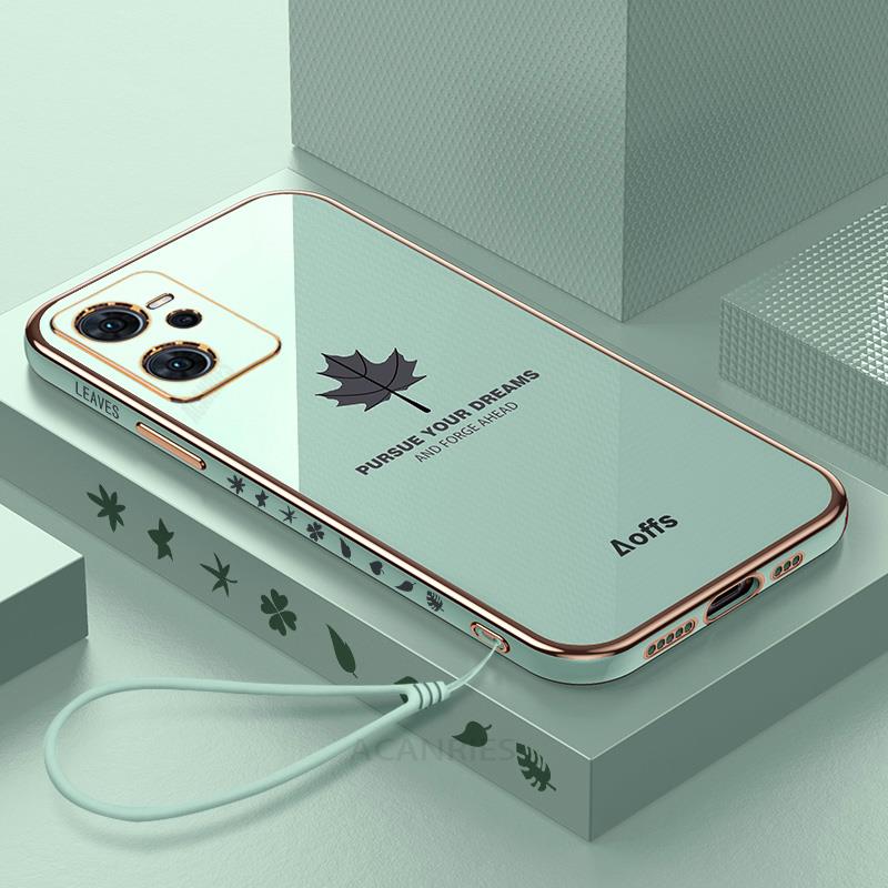 Realmec35 Лист Клена Шнурок Роскошный Чехол Для Oppo Realme C35 C31 C21y C30 C15 9 8 Pro 7 9i 8i 7i Покрытие Силиконовая Крышка Gt Neo