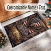 Truck Theme Crystal Velvet Rug Personalized Custom Name Text Soft Floor Mat Home Decor