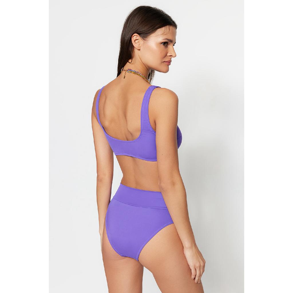 Черный комплект бикини с высокой талией и полыми ногами Tbess22bt0010