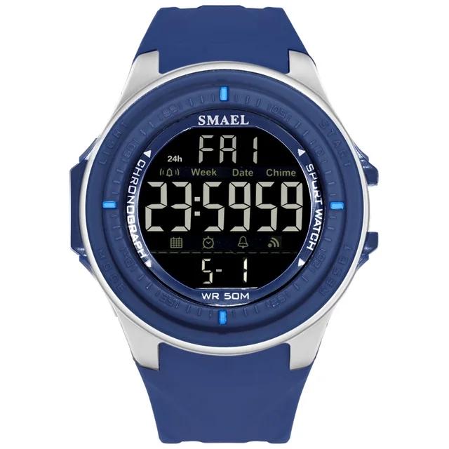 Smael 1380 Men Watches Cold Light Digital Watch Man Water Resistant 5bar Calendar Led Digital Auto Date Sport Wrist Stopwatch
