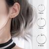 1PC Fashion Simple 925 Silver 6mm 8mm 10mm Anti Allergy Earring Women Jewelry Gift
