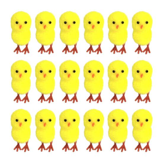Мини-цыплята на Пасху, пушистые, 1,18 дюйма, мягкие плюшевые фигурки цыплят, милые маленькие желтые цыплята из синели для пасхальной вечеринки